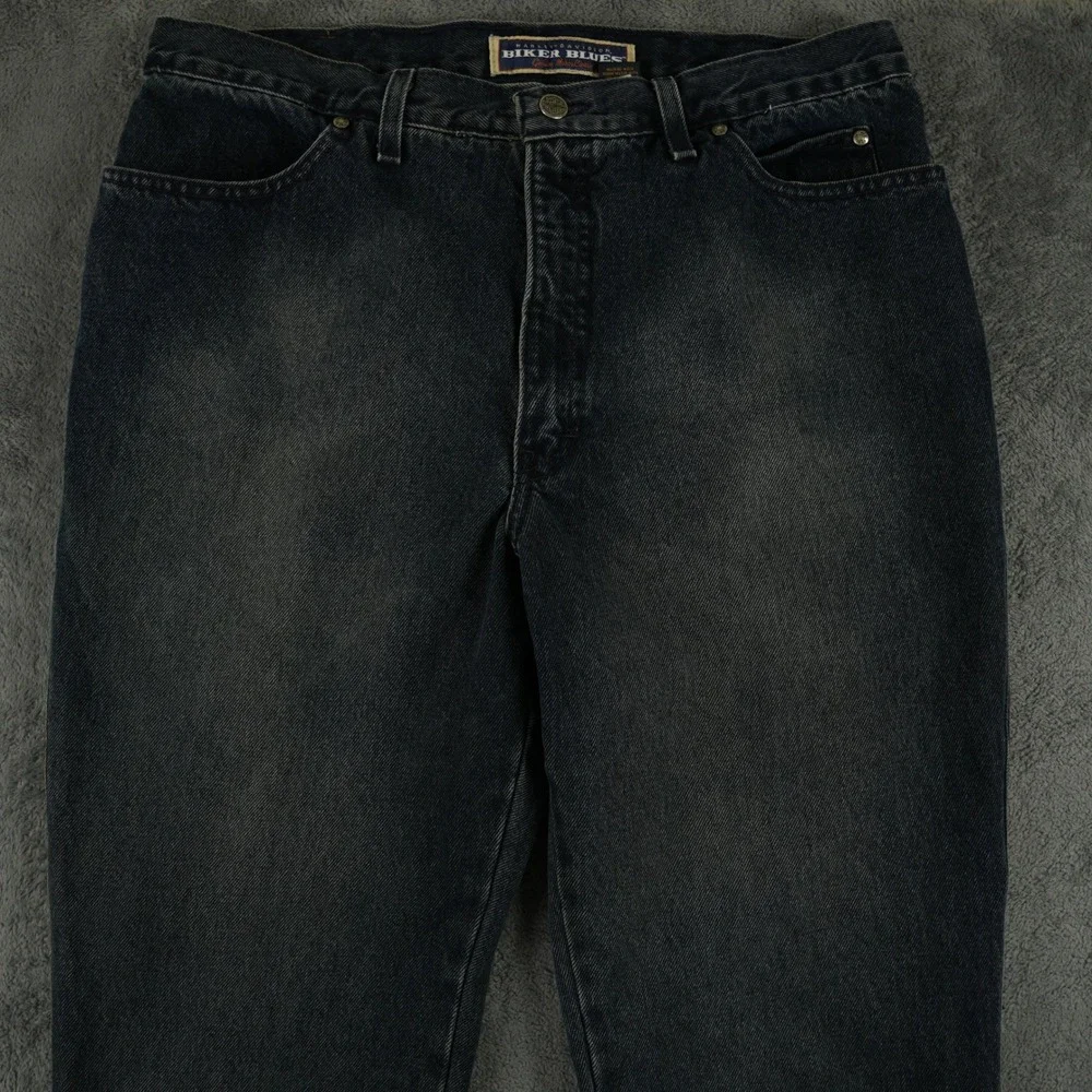 Harley-Davidson Jeans Mens 35x32 Blue Biker Blues Made‎ in USA Dark Wash Denim